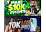 create viral youtube thumbnail with 3d text and face